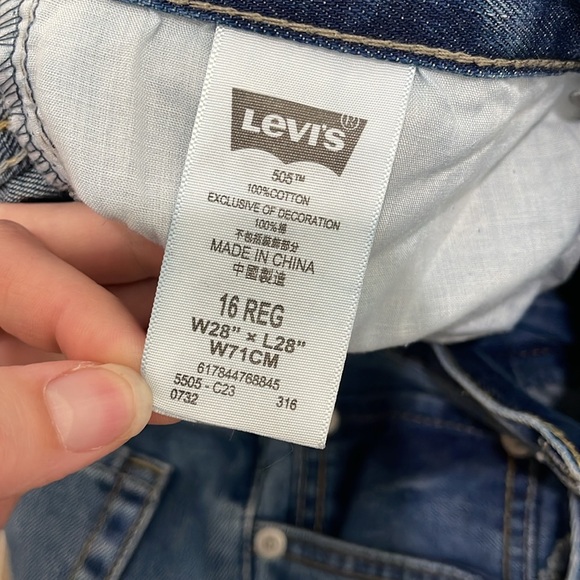 Levi’s 505 Denim Cutoff Shorts Size 8 - Picture 7 of 7